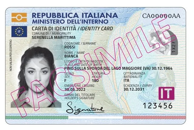 Carteira de Identidade Italiana